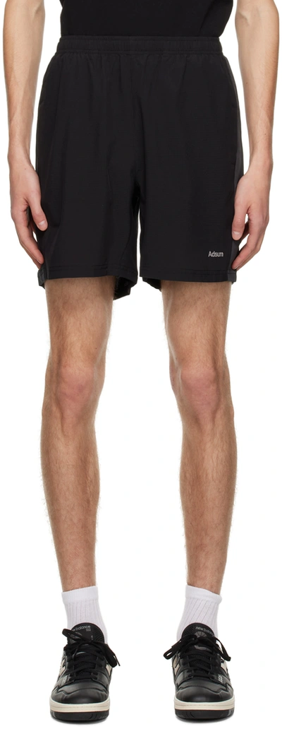 Shop Adsum Black Run Shorts