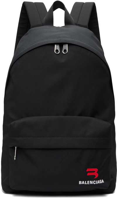 Shop Balenciaga Black Explorer Backpack In 1000 Black