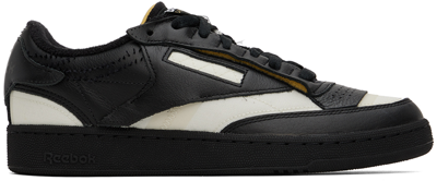 Shop Maison Margiela Black Reebok Edition Replica Sneakers In T8013 Black