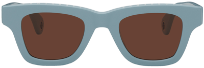 Shop Jacquemus Blue Le Papier 'le Lunettes Nocio' Sunglasses In 330 Blue