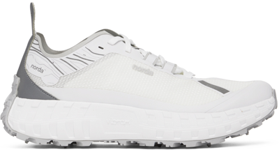 Shop Norda White & Silver ' 001' Sneakers In White / Dove