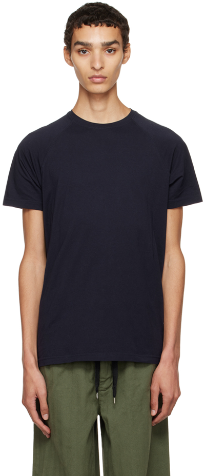 Shop Aspesi Navy Vic T-shirt In 01098 - Navy / Navy