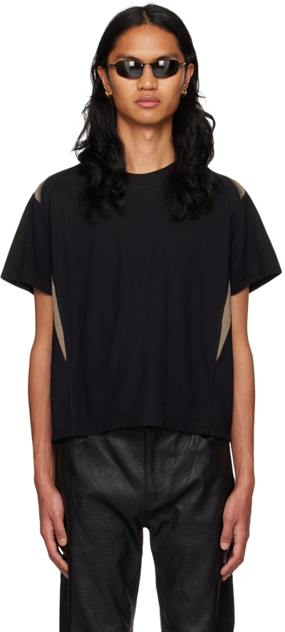 Shop Adyar Ssense Exclusive Black Clementi T-shirt In Black/beige