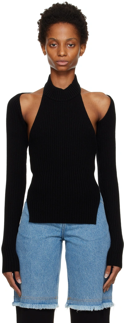 Christopher Esber Black Multi Bind Cutout Torso Sweater In Black