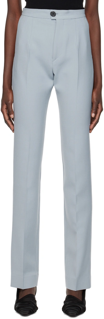 Shop Kwaidan Editions Gray Slim Leg Trousers In Grey