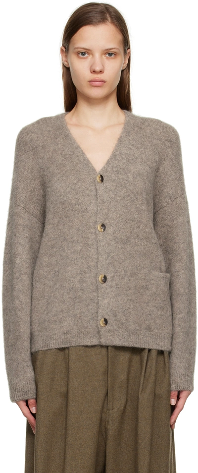 Shop Lauren Manoogian Gray New Suri Cardigan In R Rock