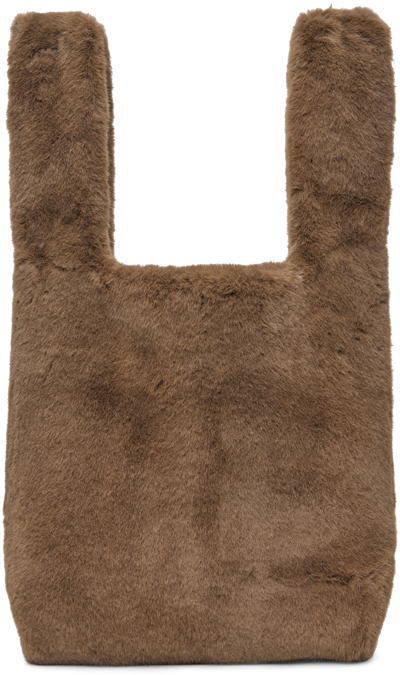 Shop Stand Studio Brown Market Tote In 8700 Brown