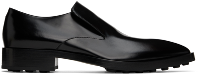 Shop Jil Sander Black Calfskin Loafers In 001 Black