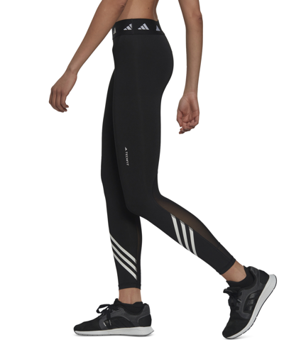 Shop Adidas Originals Women's Active Techfit 3-stripes Training Leggings In Black