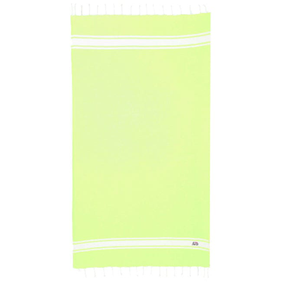 Shop Mc2 Saint Barth Fluo Yellow Foutas Cotton Towel
