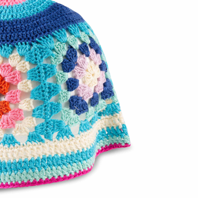 Mc2 Saint Barth Woman Crochet Cloche In Blue