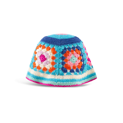 Shop Mc2 Saint Barth Woman Crochet Cloche In Blue