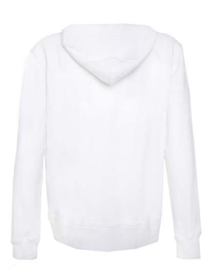 Mc2 Saint Barth White Man Sweatshirt Bombardino Front Embroidery In White
