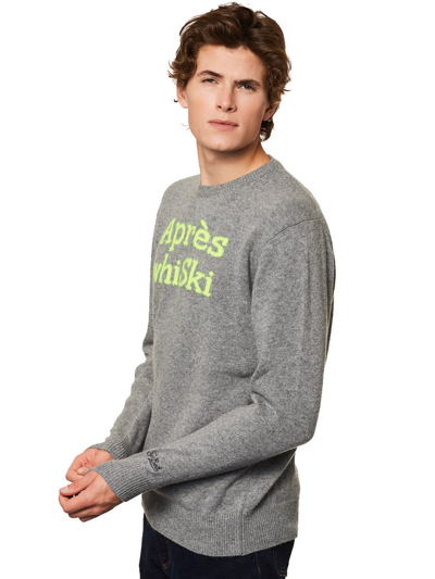Shop Mc2 Saint Barth Whi-ski Blended Cashmere Mans Sweater In Grey