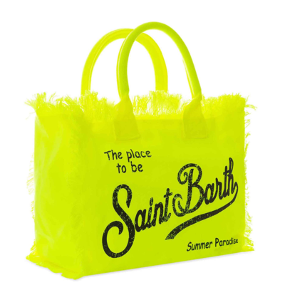 Shop Mc2 Saint Barth Vanity Fluo Yellow Shoulder Bag