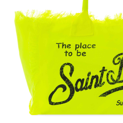 Shop Mc2 Saint Barth Vanity Fluo Yellow Shoulder Bag