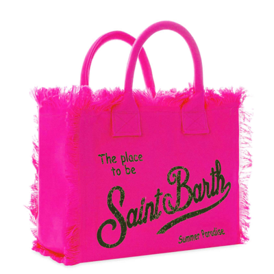 Shop Mc2 Saint Barth Vanity Fluo Pink Shoulder Bag
