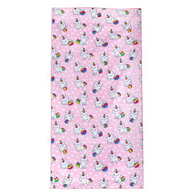 Shop Mc2 Saint Barth Ultralight Beach Towel Unicorn Cat Print In Pink