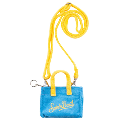 Mc2 Saint Barth Turquoise Terry Key Bag In Blue