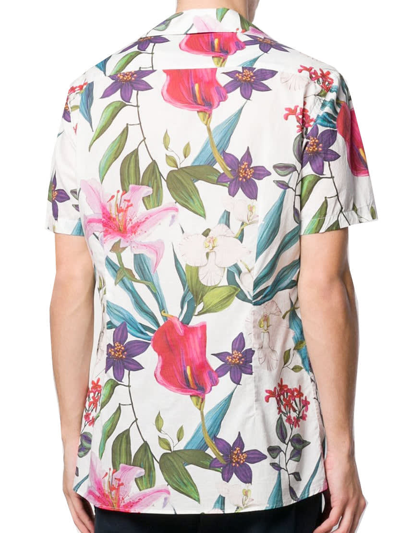 Mc2 Saint Barth Tropical Print Man Shirt In Multicolor