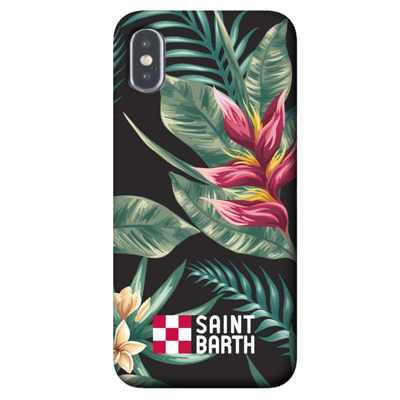 Shop Mc2 Saint Barth Tropical Print Iphone 8 Cover In Black