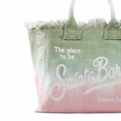 Shop Mc2 Saint Barth Vanity Canvas Tie Dye Canvas Shoulder Bag In Green