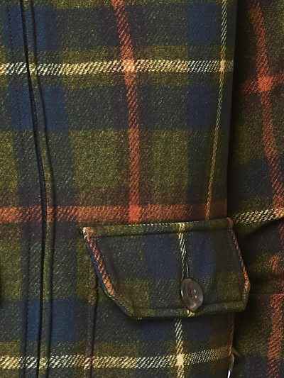 Mc2 Saint Barth Tartan Printed Thermo Jacket In Blue