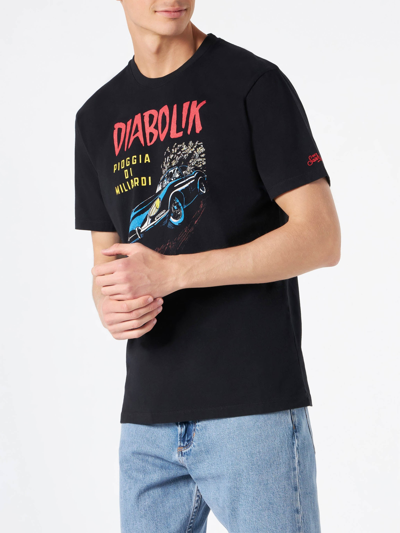 Mc2 Saint Barth Diabolik Car And Money Printed T-shirt Diabolik Special Edition In Black