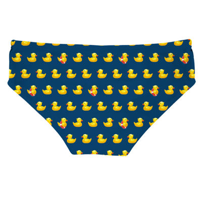 Shop Mc2 Saint Barth Man Swim Briefs With Ducky Print In Blue