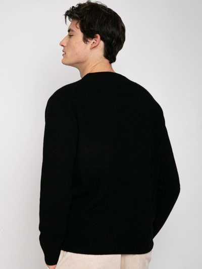 Shop Mc2 Saint Barth Man Sweater With St. Barth Night Club Print In Black