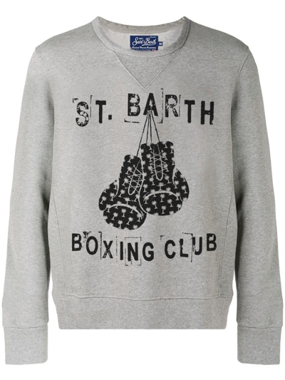 Mc2 Saint Barth St. Barth Boxing Club Grey Sweatshirt In Grey