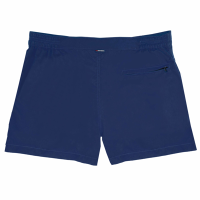 Mc2 Saint Barth Solid Blue Navy Swim Shorts In Blue