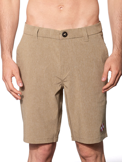 Mc2 Saint Barth Ripstop Fabric Beige Mans Bermuda In Brown