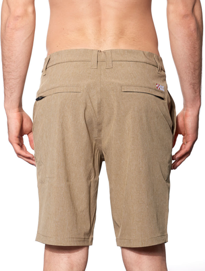 Mc2 Saint Barth Ripstop Fabric Beige Mans Bermuda In Brown