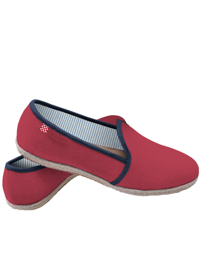 Mc2 Saint Barth Red And Blue Navy Canvas Shoes For Men In Red