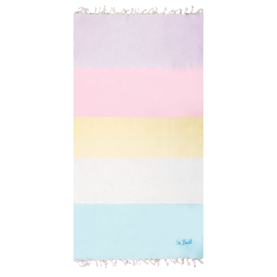 Shop Mc2 Saint Barth Rainbow Pastel Light Fabric Towel In Multicolor