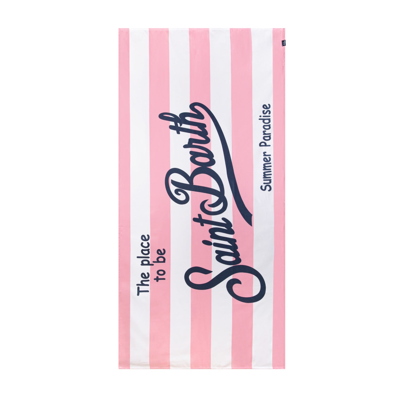 Mc2 Saint Barth Pink Microfiber Beach Towel In Pink