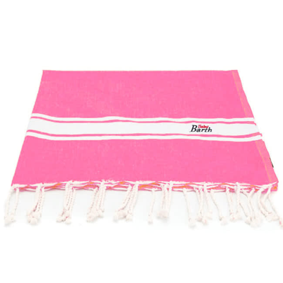 Shop Mc2 Saint Barth Pink Fluo Cotton Towel