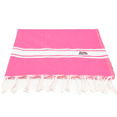 Mc2 Saint Barth Pink Fluo Cotton Towel In Pink