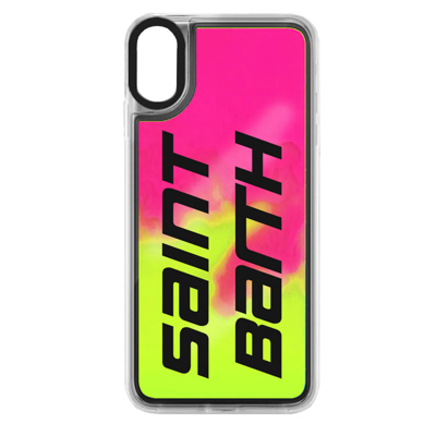 Shop Mc2 Saint Barth Pink And Yellow Fluo Degradè Cover For Iphone X And Xs