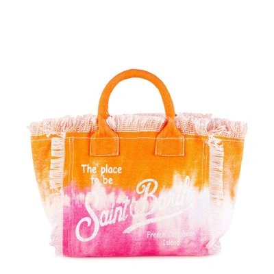 Shop Mc2 Saint Barth Colette Tie Dye Canvas Handbag In Orange
