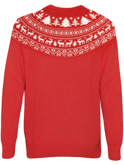 Mc2 Saint Barth Norwegian Style Man Red Sweater In Red