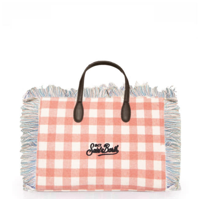 Mc2 Saint Barth Multicolor Gingham Handbag In Multicolor