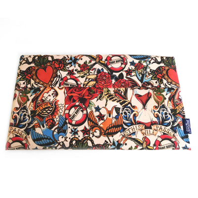Mc2 Saint Barth Microfiber Towel Tattoo Print In Red