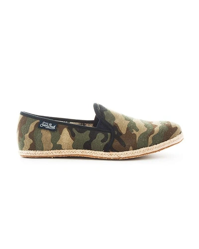 Mc2 Saint Barth Mens Canvas Shoes Mimetic In Green