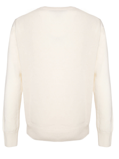 Shop Mc2 Saint Barth Man White Sweater Après Ski Print