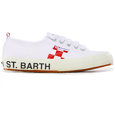 Shop Mc2 Saint Barth Man White Superga® Sneakers Superga® Special Edition