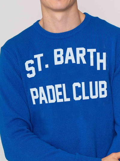 Mc2 Saint Barth Round Neck Sweater In Blue