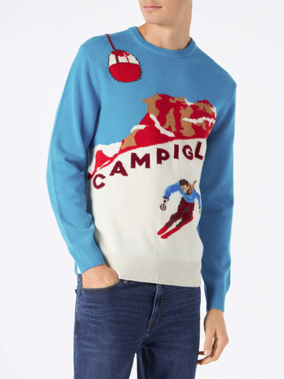 Shop Mc2 Saint Barth Man Sweater With Campiglio Postcard