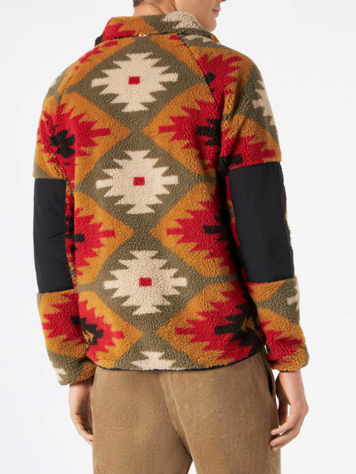 Mc2 Saint Barth Man Sherpa Jacket With Pattern